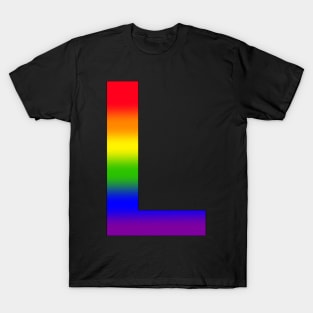 Rainbow Letter L T-Shirt